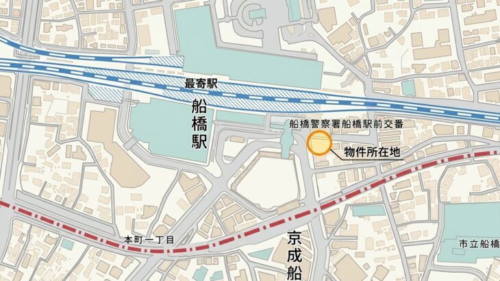 船橋駅ロータリー隣接店舗15億円 千葉地方裁判所本庁2026年8月5日開札